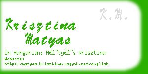 krisztina matyas business card